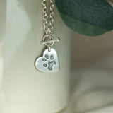 Paw print necklace - belcher chain